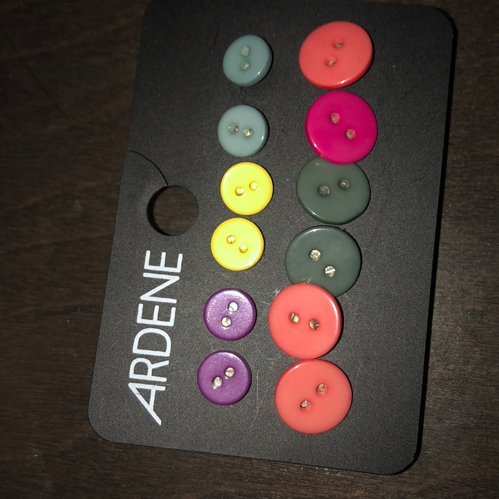 Button earrings